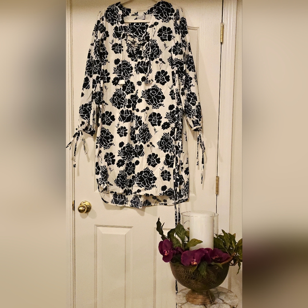 Rue Stiic Blue Rose Floral Dress MEDIUM